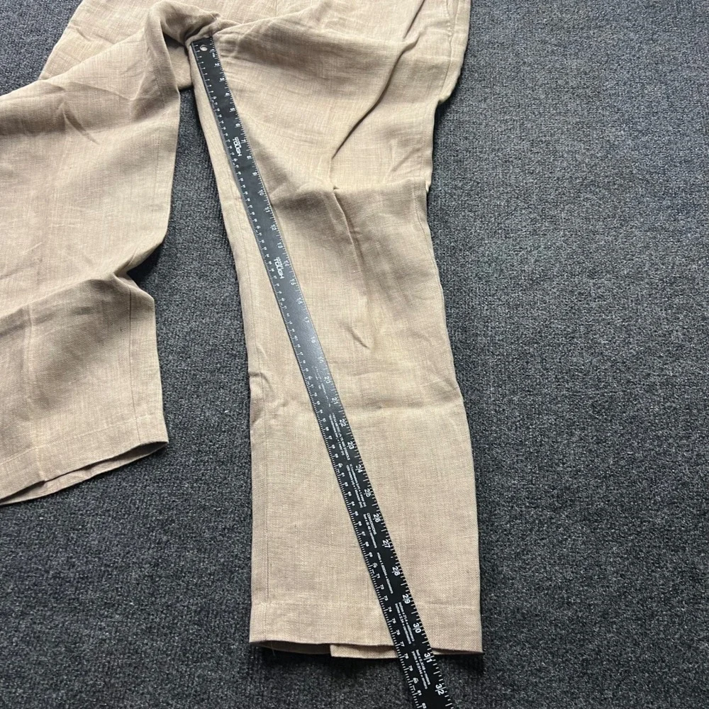 Vintage Banana Republic Heritage Mens 35x32 Khaki Linen Straight Pants 951019-00